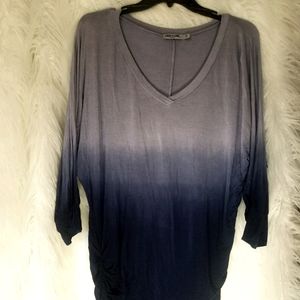 Ombre 3/4 sleeve shirt
